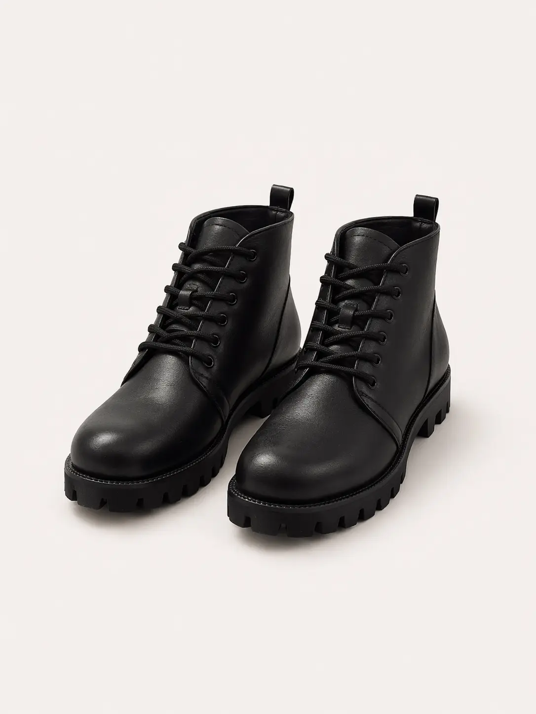 Black Leather Ankle Boots
